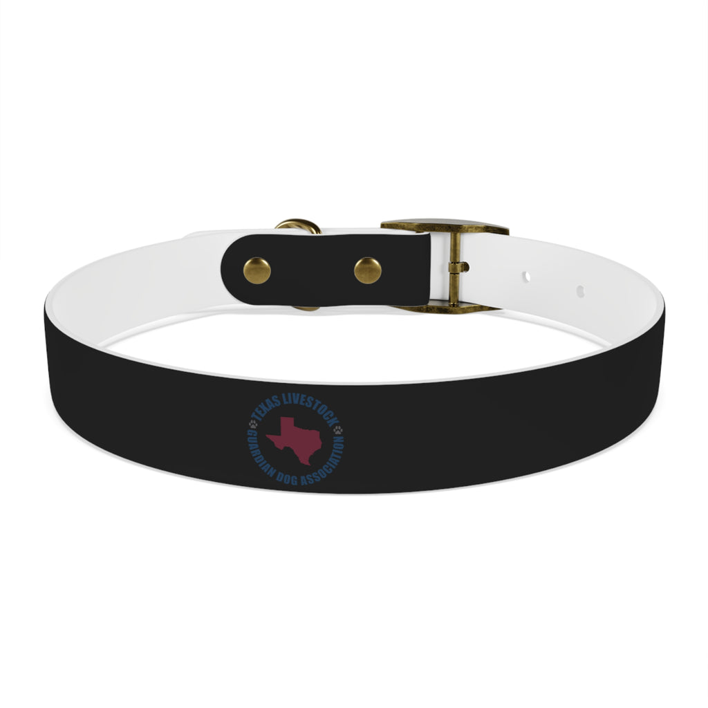 Black Leather Dog Collar — Durable Everyday Collar with Metal Buckle