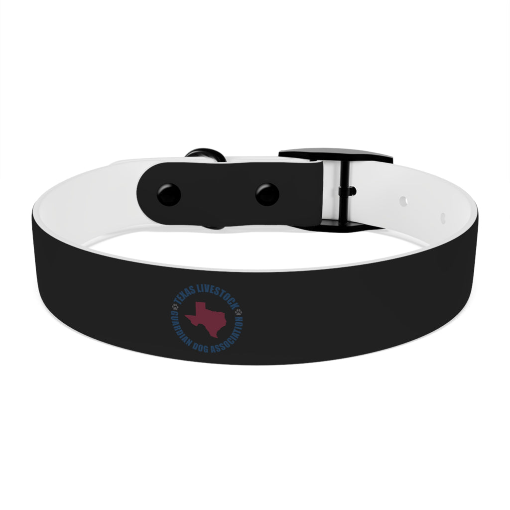 Black Leather Dog Collar — Durable Everyday Collar with Metal Buckle