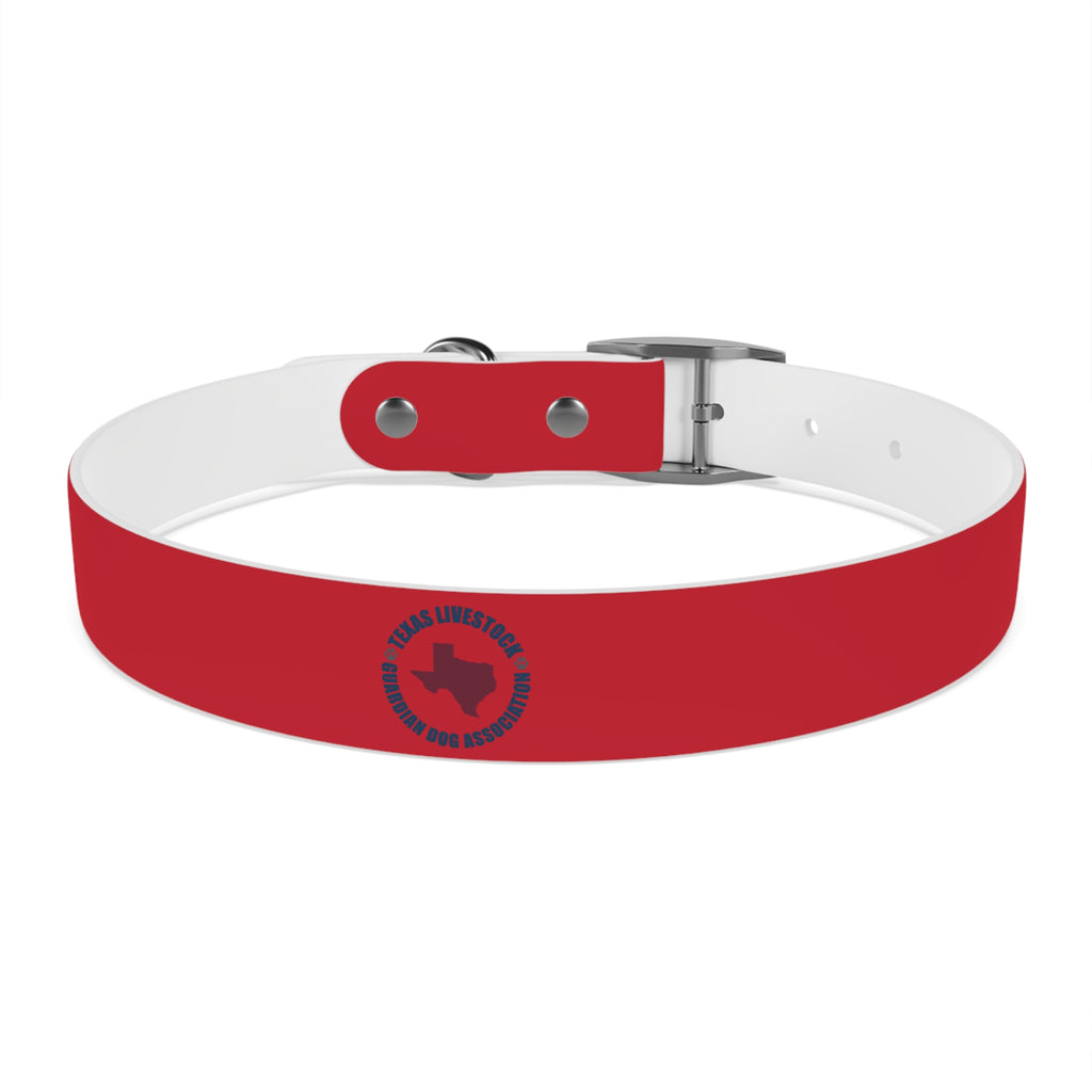 Red Pet Collar with Texas Logo — Durable Adjustable Dog Collar