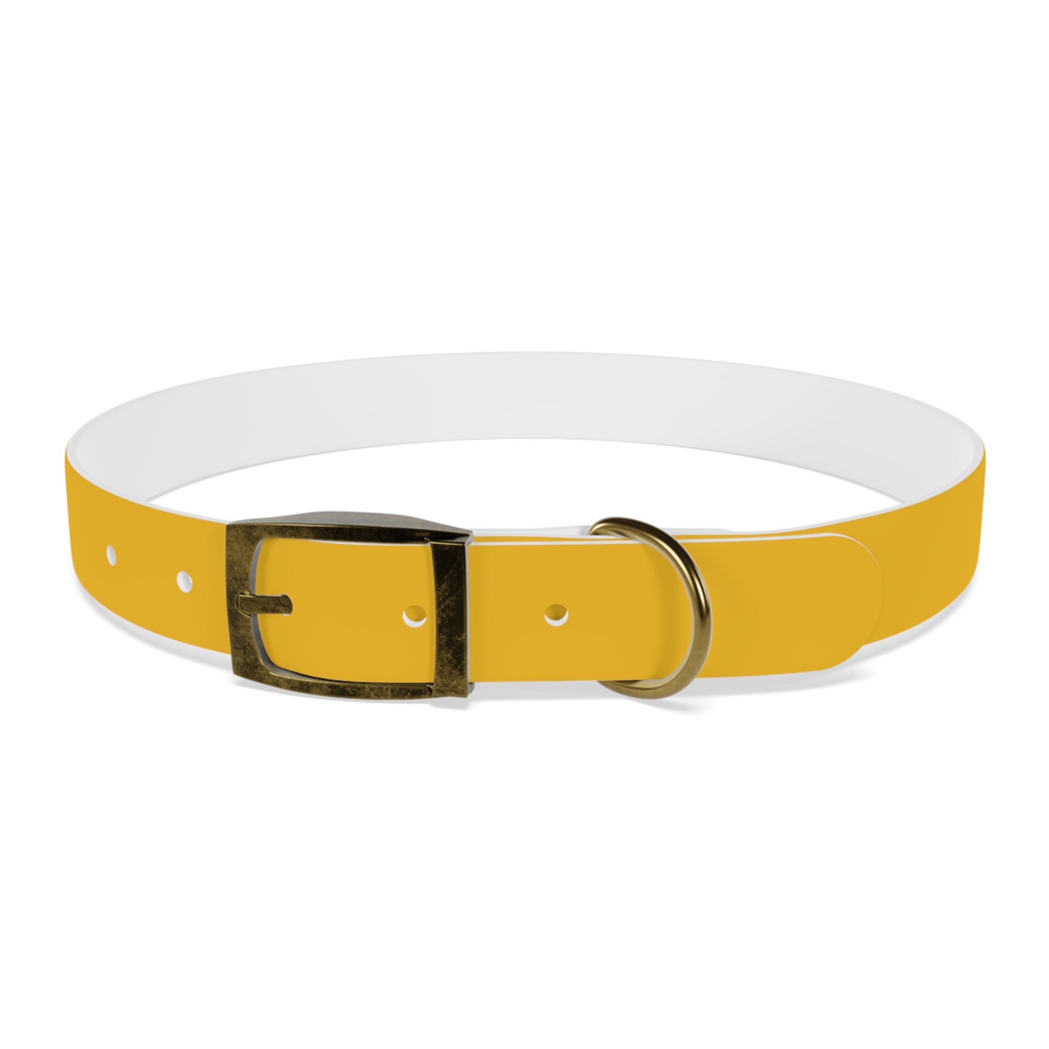 Yellow Customizable Dog Collar — Texas Livestock Association Logo Option