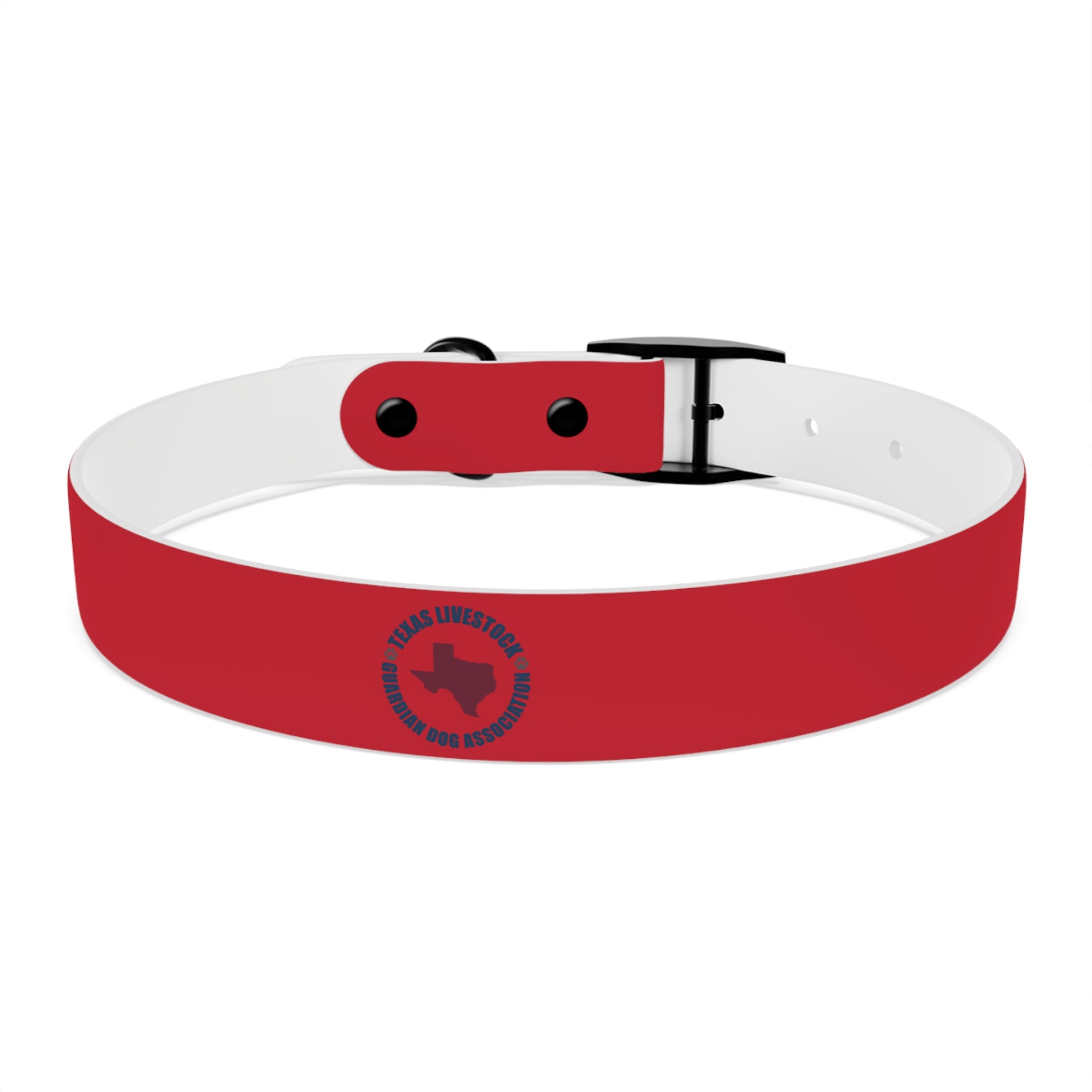 Red Pet Collar with Texas Logo — Durable Adjustable Dog Collar