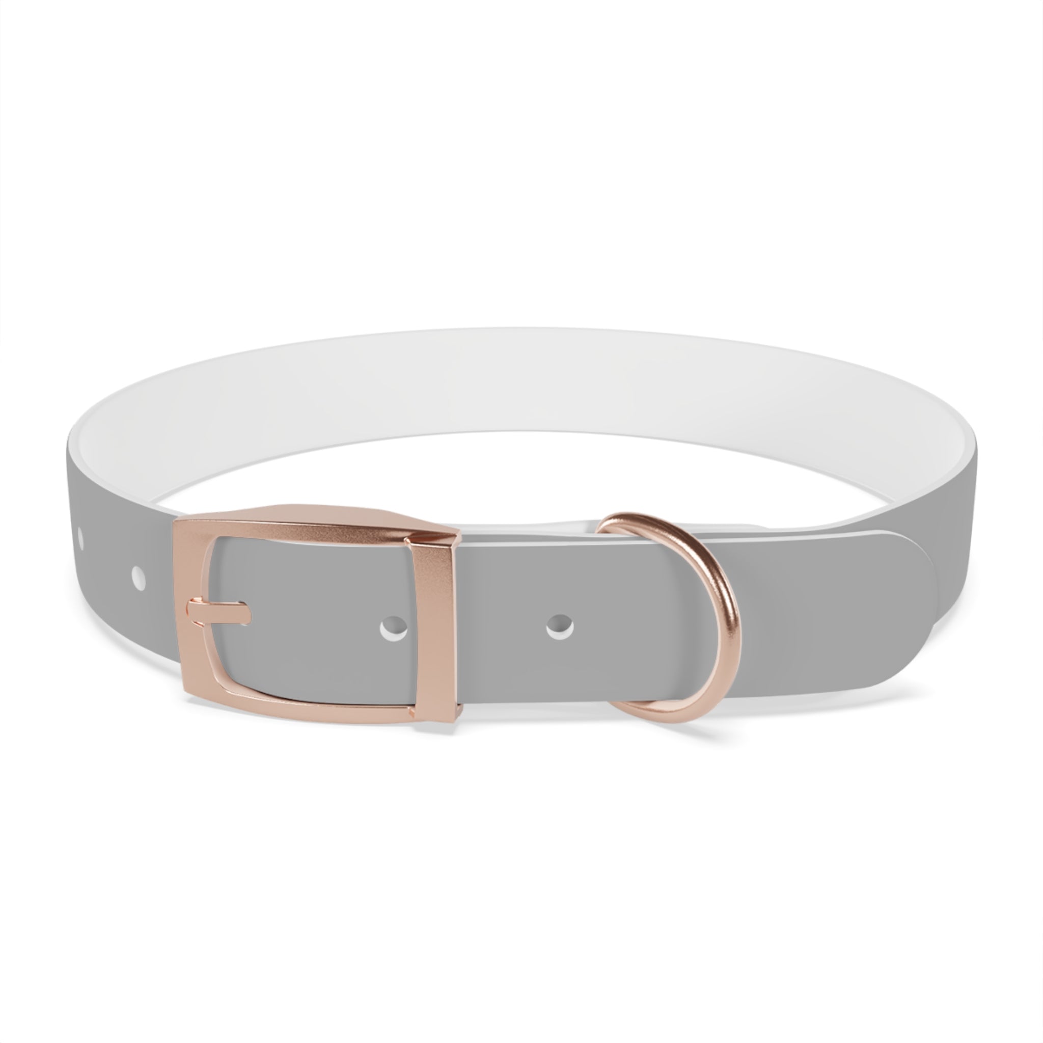 Customized White Dog Collar with Texas Livestock Association Logo