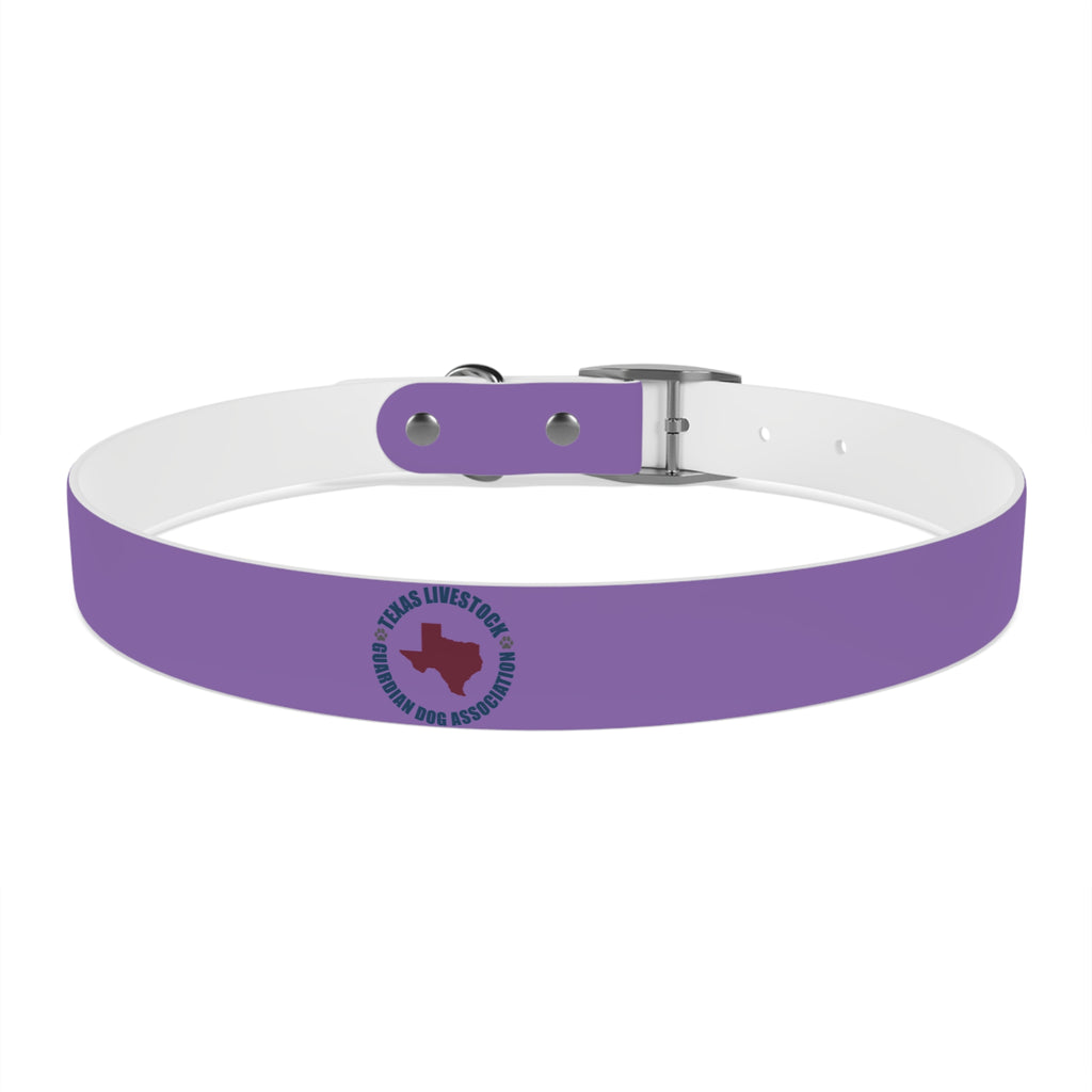 Purple Custom Dog Collar with Texas Livestock Logo — Durable Adjustable Pet Collar