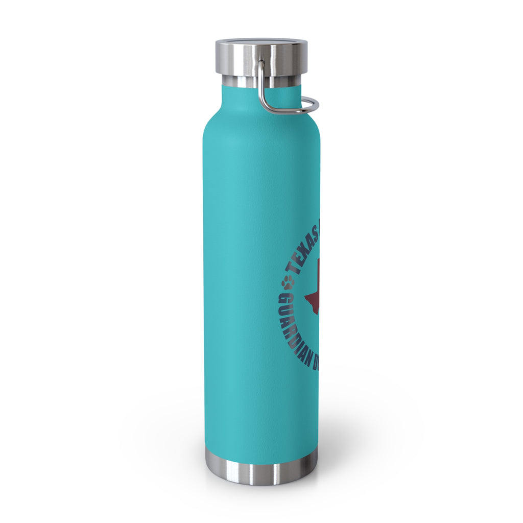 22oz Insulated Water Bottle — Texas Livestock & Guardian Dog Association Logo