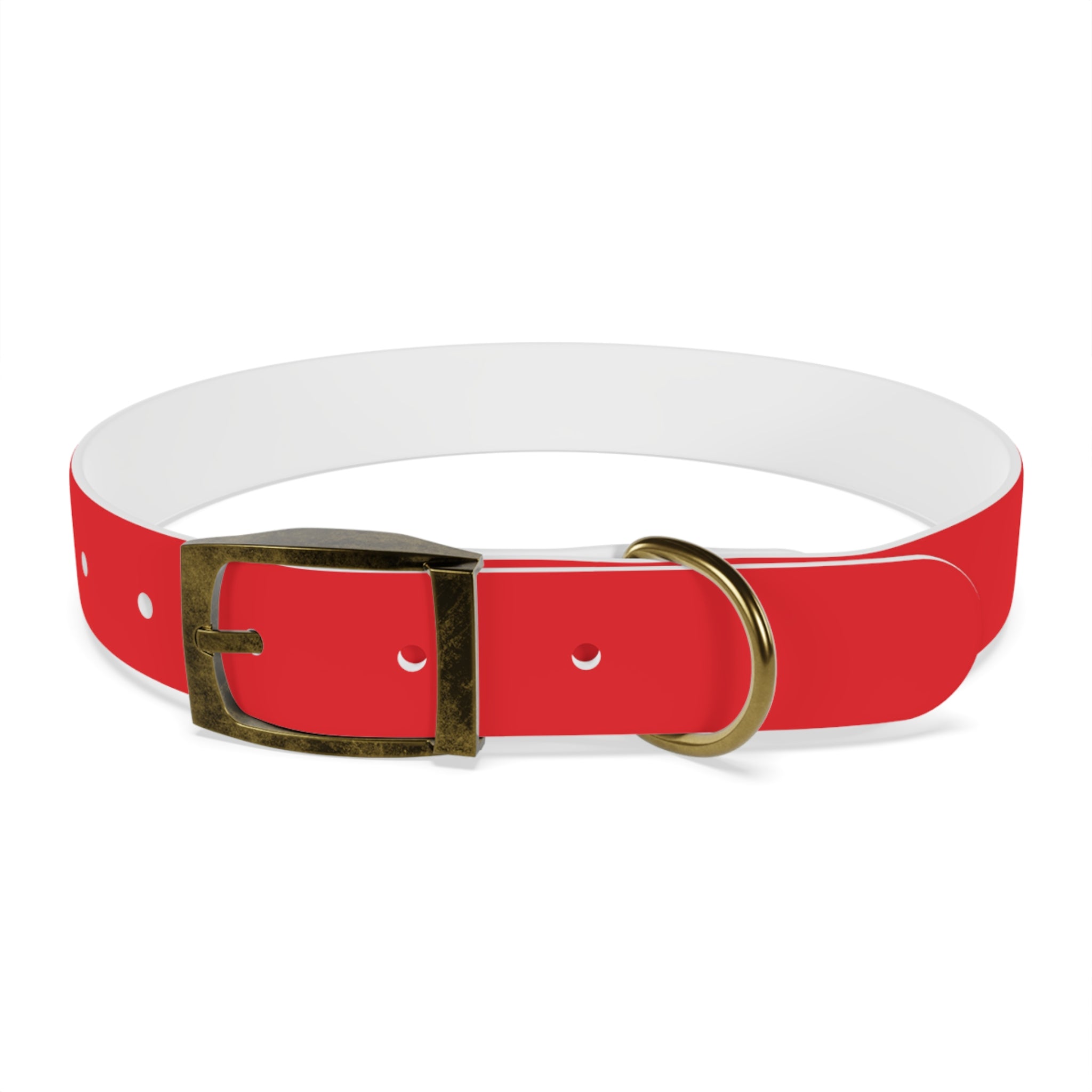 Red Personalized Dog Collar with Texas Logo — Durable Adjustable Pet Collar
