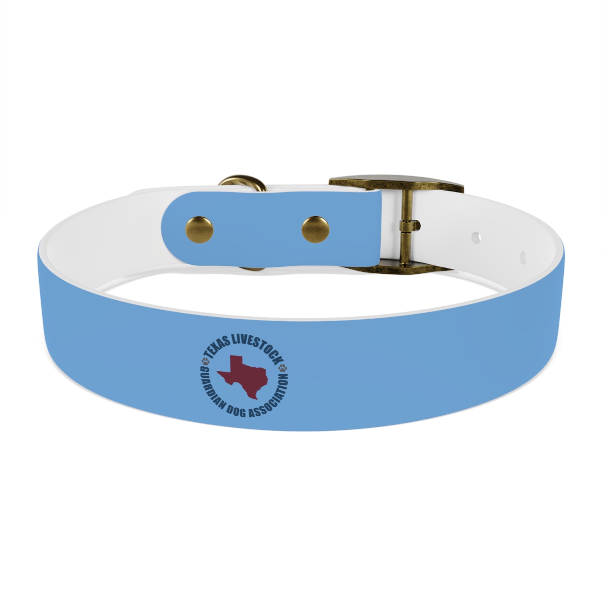 Blue State Silhouette Dog Collar — Texas Livestock Design