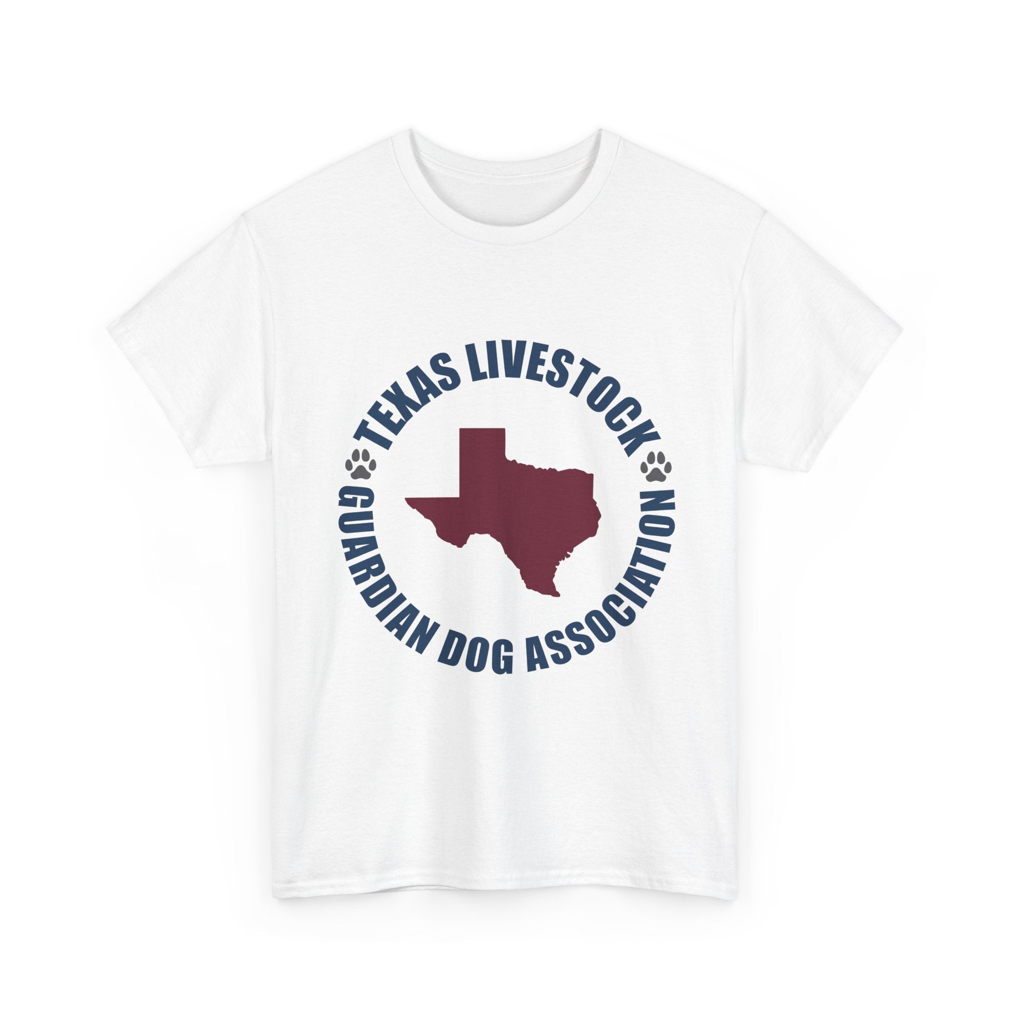 Texas Livestock Guardian Dog Association Tee — State Paw Print Logo Shirt