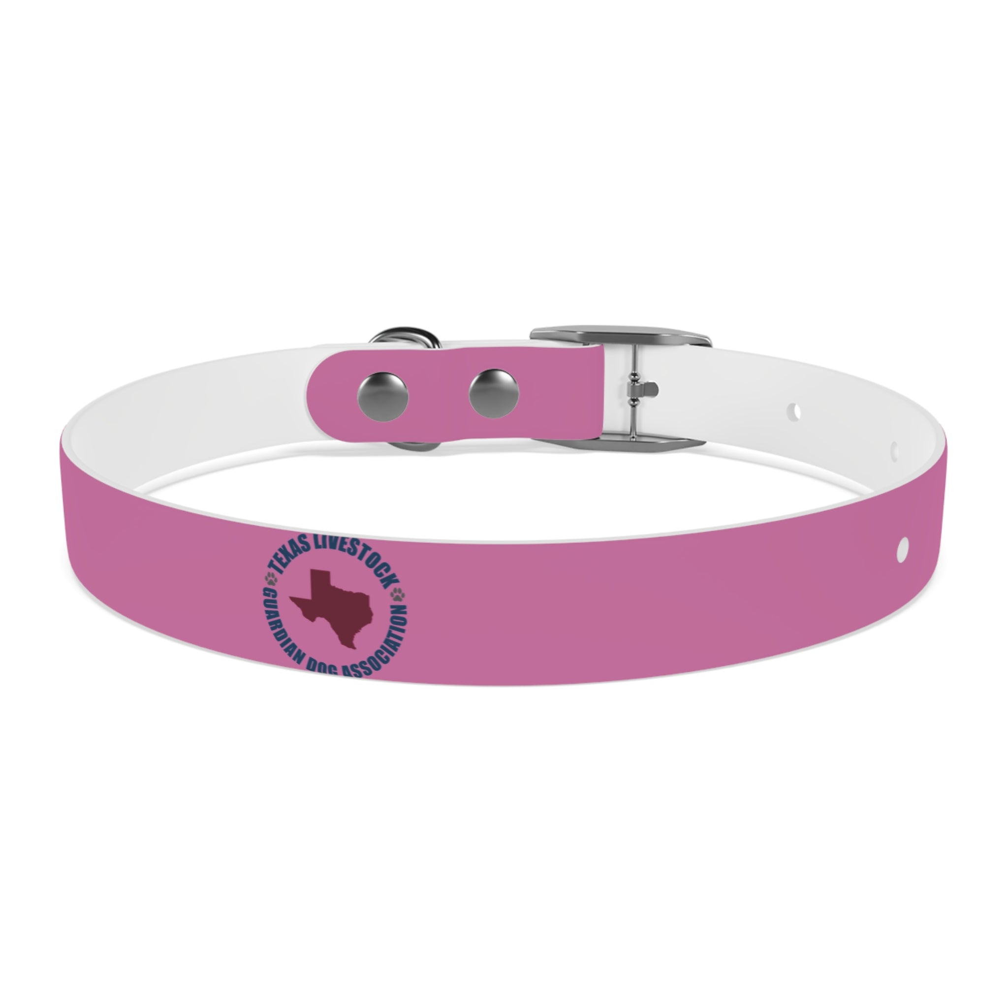 Pink Texas Livestock Association Dog Collar — Adjustable Pet Collar