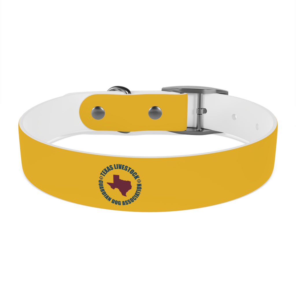 Yellow Customizable Dog Collar — Texas Livestock Association Logo Option