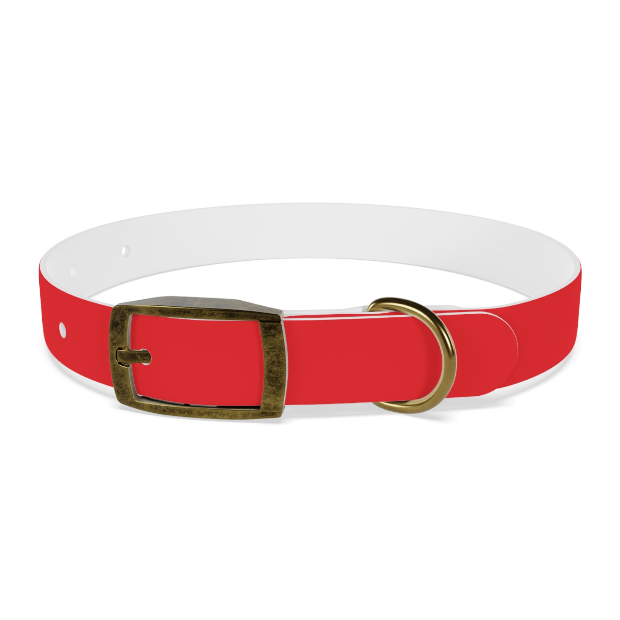 Red Personalized Dog Collar with Texas Logo — Durable Adjustable Pet Collar
