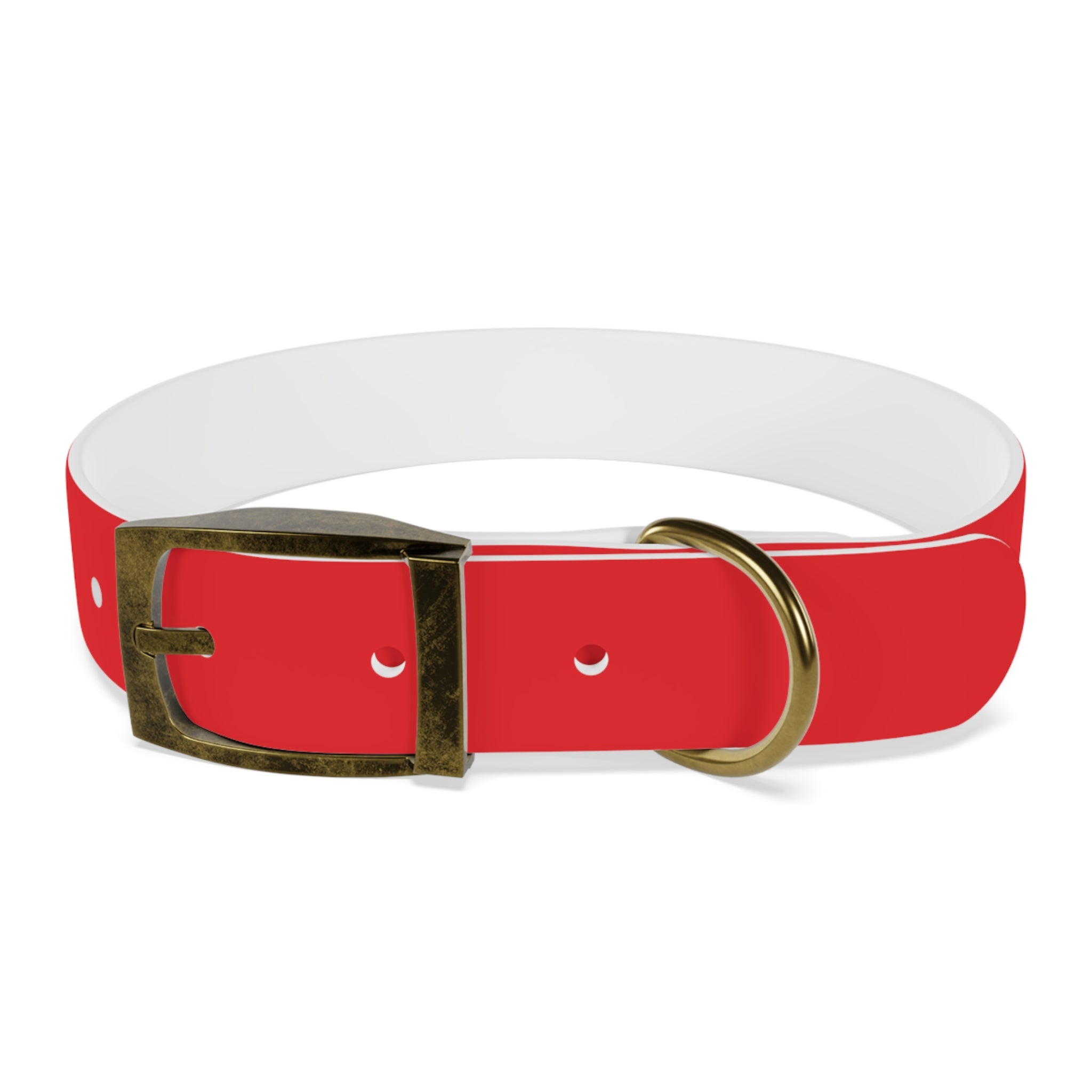 Red Personalized Dog Collar with Texas Logo — Durable Adjustable Pet Collar
