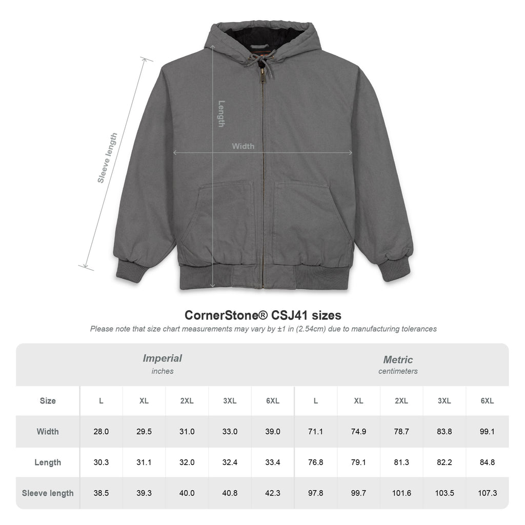 Embroidered Work Jacket - CornerStone Duck Cloth Hooded Jacket