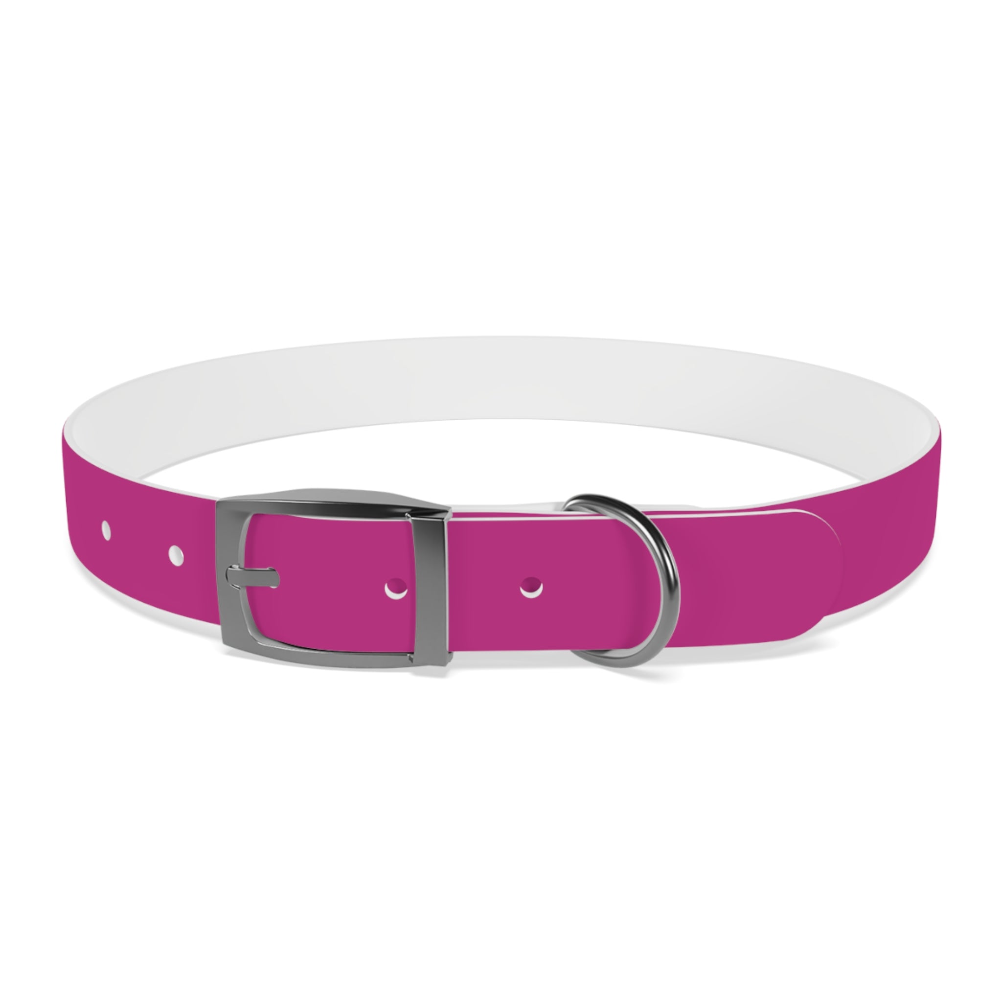 Pink Leather Dog Collar — Texas Livestock Show Logo