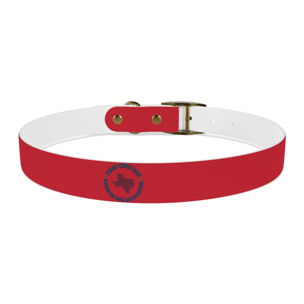 Red Pet Collar with Texas Logo — Durable Adjustable Dog Collar