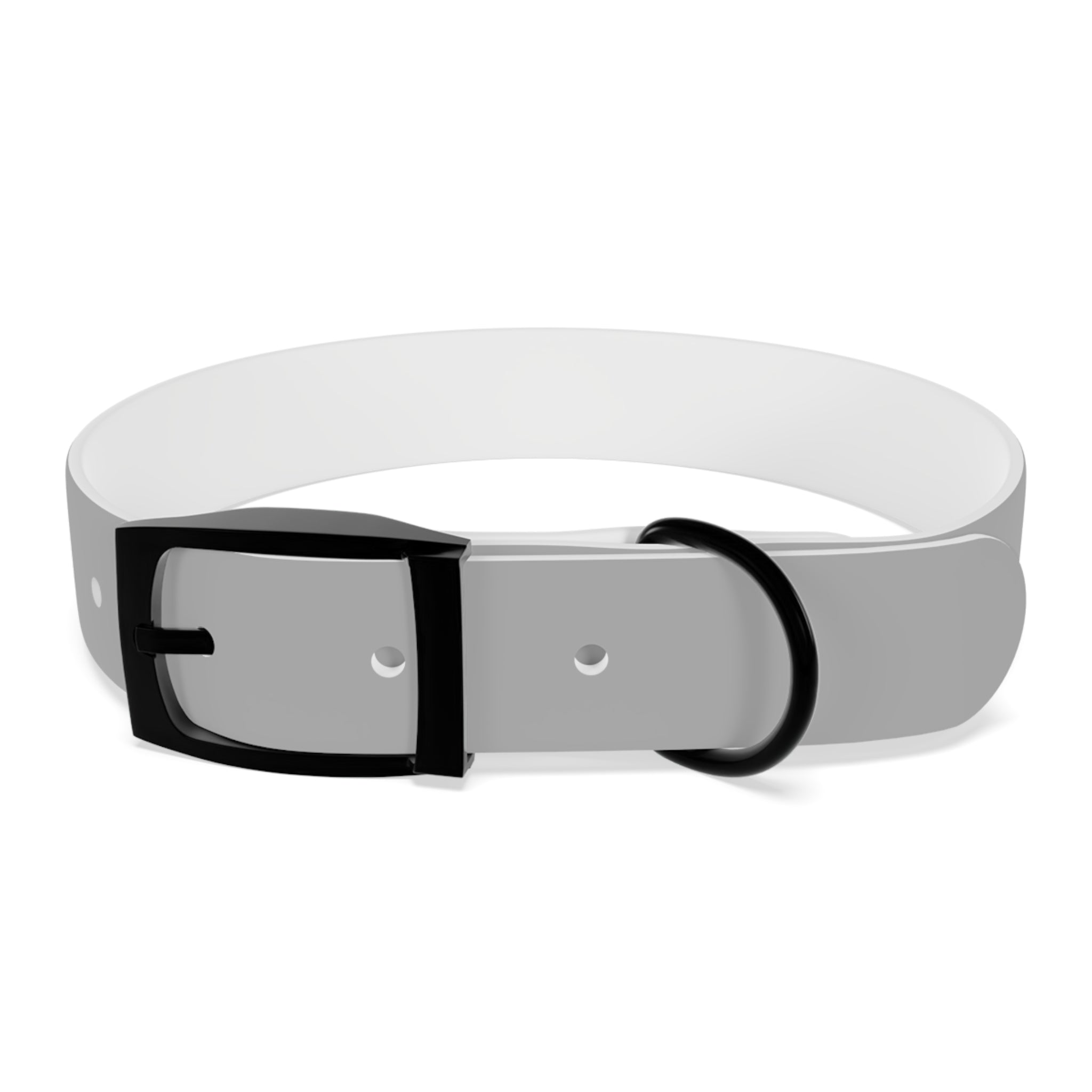 Customized White Dog Collar with Texas Livestock Association Logo