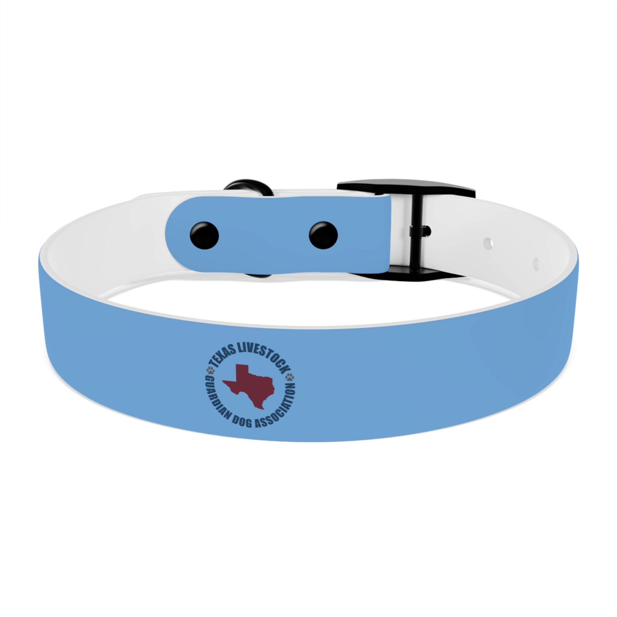 Blue State Silhouette Dog Collar — Texas Livestock Design