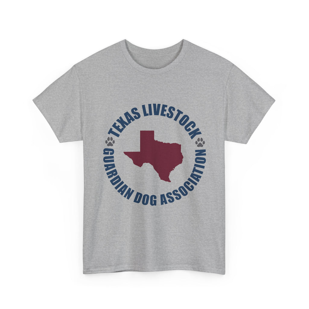 Texas Livestock Guardian Dog Association Tee — State Paw Print Logo Shirt